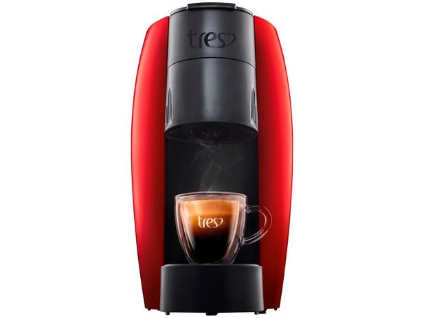 Cafeteira Espresso TRES Lov Premium - Vermelha Metalizado 3 Corações