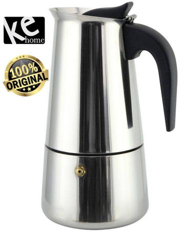 Cafeteira Expresso Italiana 9 Xícaras Aço Inox 450 ML KEHOME Menor preço em Cafeteira Expresso Italiana 9 Xícaras Aço Inox 450 ML KEHOME