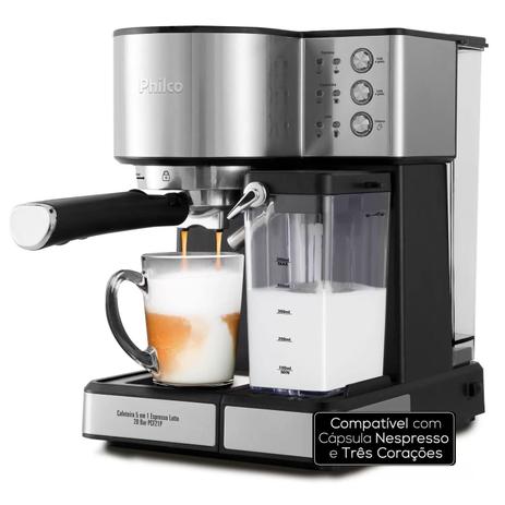 Cafeteira Expresso Philco 6 Programas, Latte Cappucino, Pressão 20 Bar, Compatível Cápsula Nespresso e Três Corações - PCF21P é boa?