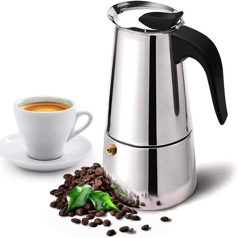 Cafeteira Italiana 6 Xícaras Manual em Aço Inox - Uny Home - WELLMIX Menor preço em Cafeteira Italiana 6 Xícaras Manual em Aço Inox - Uny Home - WELLMIX