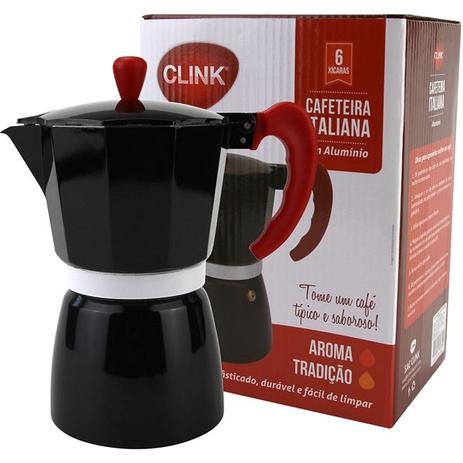 Cafeteira italiana 6 xicaras preta em aluminio decorada luxo vintage - Gimp é boa?
