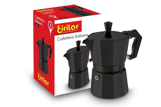 Cafeteira Italiana Black 6 Xícaras - Eirilar Menor preço em Cafeteira Italiana Black 6 Xícaras - Eirilar