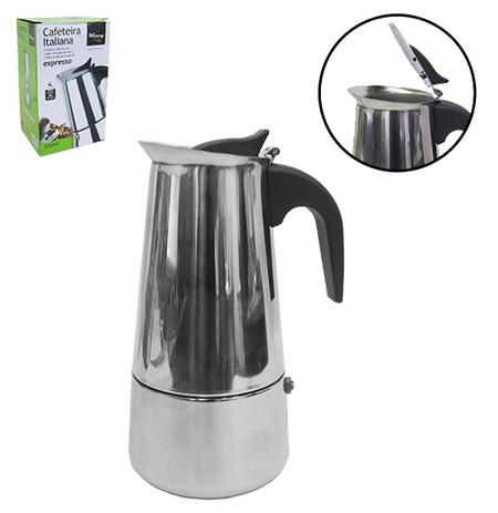 Cafeteira italiana de inox 300ml para 6 xicaras na caixa - Wincy Menor preço em Cafeteira italiana de inox 300ml para 6 xicaras na caixa - Wincy