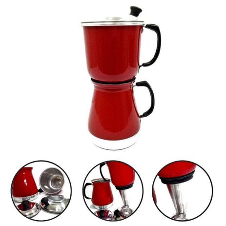 Cafeteira Italiana Econômica Alumínio Café 1500ml Vermelha - Alumínio Extra Forte Menor preço em Cafeteira Italiana Econômica Alumínio Café 1500ml Vermelha - Alumínio Extra Forte