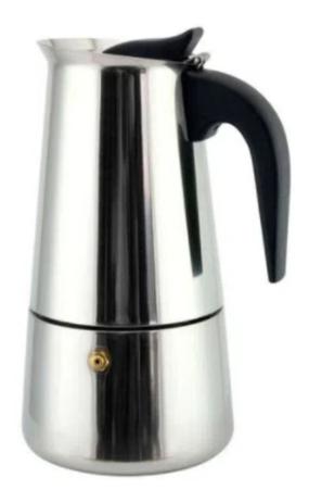 Cafeteira Italiana Inox 470ml 9 Xicaras Café Chá - Uny Menor preço em Cafeteira Italiana Inox 470ml 9 Xicaras Café Chá - Uny