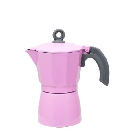Cafeteira Italiana Manual Rosa 6 Xícaras Café Expresso - WINCY Menor preço em Cafeteira Italiana Manual Rosa 6 Xícaras Café Expresso - WINCY