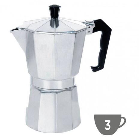 Cafeteira Italiana Moka Alumínio 150ml 3 Xícaras Cafezinho Wellmix WX4069 Menor preço em Cafeteira Italiana Moka Alumínio 150ml 3 Xícaras Cafezinho Wellmix WX4069