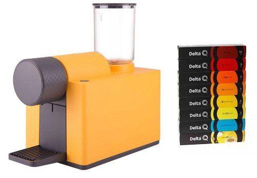 Cafeteira Máquina de Café Espresso Delta Q Qlip 110v AMARELA com 130 Cápsulas Menor preço em Cafeteira Máquina de Café Espresso Delta Q Qlip 110v AMARELA com 130 Cápsulas