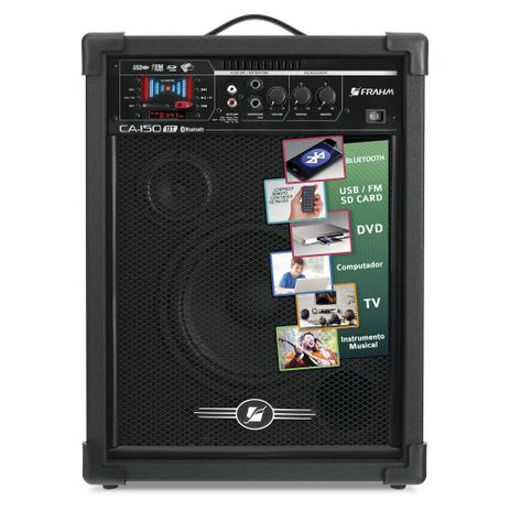 Caixa Amplificada 50W RMS Bluetooth CA 150 Frahm Menor preço em Caixa Amplificada 50W RMS Bluetooth CA 150 Frahm