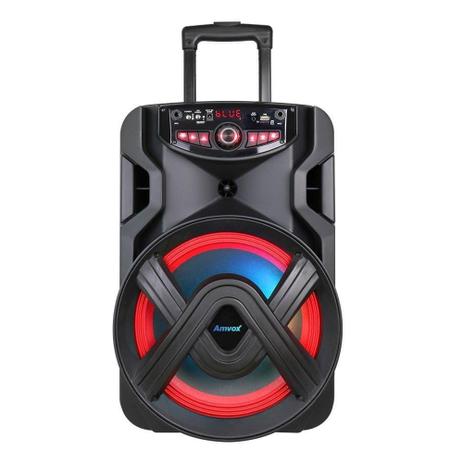 Caixa Amplificadora Amvox ACA-401 Tsunami, Entradas para Microfone, USB, Rádio FM, Bluetooth, Preto e 400W RMS Bateria Menor preço em Caixa Amplificadora Amvox ACA-401 Tsunami, Entradas para Microfone, USB, Rádio FM, Bluetooth, Preto e 400W RMS Bateria