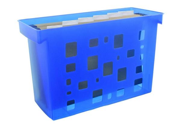 Caixa Arquivo Color Azul Com 6 Pastas Suspensas Kraft - Dello Menor preço em Caixa Arquivo Color Azul Com 6 Pastas Suspensas Kraft - Dello