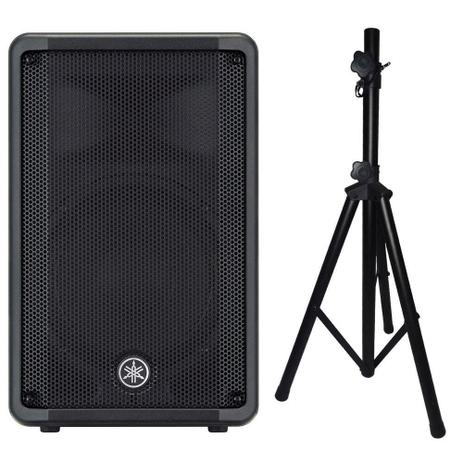 Caixa Ativa Yamaha DBR12 1000w Bivolt + Pedestal Aço Menor preço em Caixa Ativa Yamaha DBR12 1000w Bivolt + Pedestal Aço