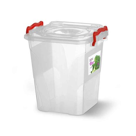 Caixa Box Organizadora Mantimentos com Alça Transparente 5 Litros - Niquelart Menor preço em Caixa Box Organizadora Mantimentos com Alça Transparente 5 Litros - Niquelart