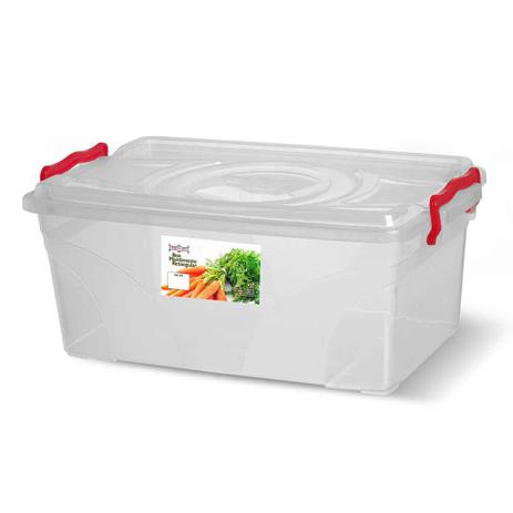 Caixa Box Organizadora Mantimentos Retangular com Alça Transparente 11,5 Litros - Niquelart Menor preço em Caixa Box Organizadora Mantimentos Retangular com Alça Transparente 11,5 Litros - Niquelart