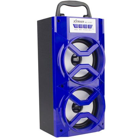 Caixa Caixinha De Som Portatil amplificada selada Bluetooth Usb Pen Drive Mp3 2 falantes 10w Azul - Ms é boa?