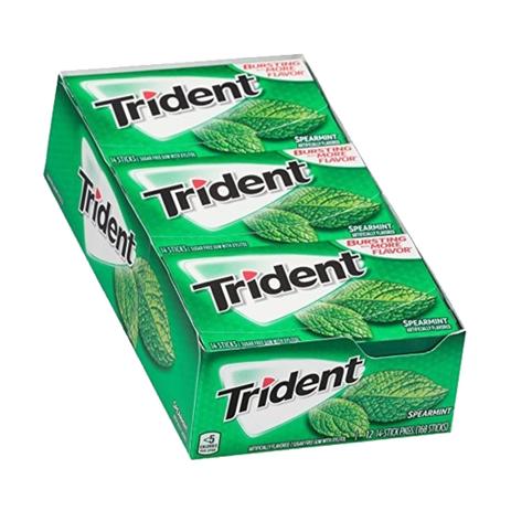 Caixa chiclete trident hortelã 12 unid 26,6g Menor preço em Caixa chiclete trident hortelã 12 unid 26,6g