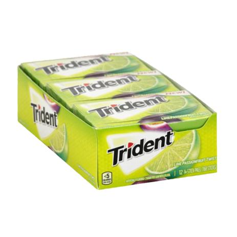 Caixa chiclete trident limão com maracujá 12 unid 168 gomas 26,6g Menor preço em Caixa chiclete trident limão com maracujá 12 unid 168 gomas 26,6g