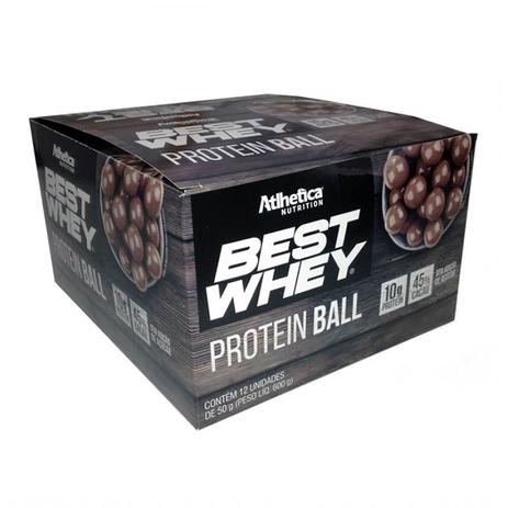 Caixa com 12 Unid Best Whey Protein Ball Chocolate ao Leite Atlhetica Nutrition Menor preço em Caixa com 12 Unid Best Whey Protein Ball Chocolate ao Leite Atlhetica Nutrition