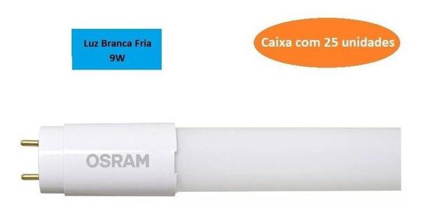 Caixa De Lampada De Led Tubular Caixa Com 25 Lampadas Led Tubular 9w G13 6500k Branca Osram Lampada Tubular Magazine Luiza