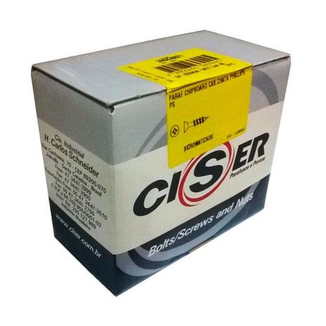 Caixa com 500 parafusos chipboard phillips 4 x 40mm bicromatizado Ciser Menor preço em Caixa com 500 parafusos chipboard phillips 4 x 40mm bicromatizado Ciser