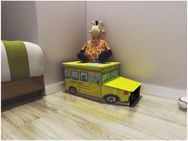 Caixa de Brinquedos Mini ônibus Decore - OT00073 Multivisão Amarela Menor preço em Caixa de Brinquedos Mini ônibus Decore - OT00073 Multivisão Amarela