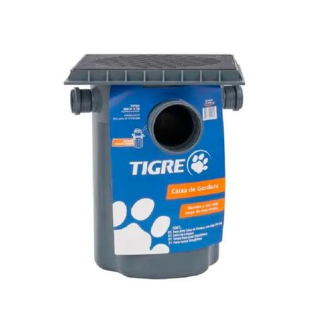 Caixa de gordura coletora pvc 18l tampa dn 100 e cesto tigre Menor preço em Caixa de gordura coletora pvc 18l tampa dn 100 e cesto tigre