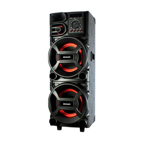 Caixa de Som Amplificada Amvox Portátil 1000W Bluetooth Rádio FM Bivolt ACA 1005 Titan Preto Menor preço em Caixa de Som Amplificada Amvox Portátil 1000W Bluetooth Rádio FM Bivolt ACA 1005 Titan Preto