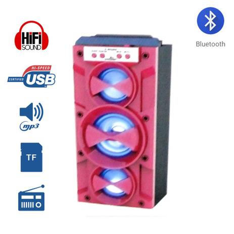 Caixa de Som Amplificada Portátil Bluetooth D-BH1085 Grasep Radio Fm Pen Drive Mp3 Rosa é boa?