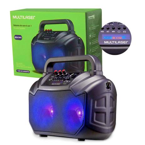 Caixa de Som Amplificadora SP289 Multilaser Portátil Bluetooth SD USB P2 Aux Bateria 80W é ruim? Caixa de Som Amplificadora SP289 Multilaser Portátil Bluetooth SD USB P2 Aux Bateria 80W é boa?