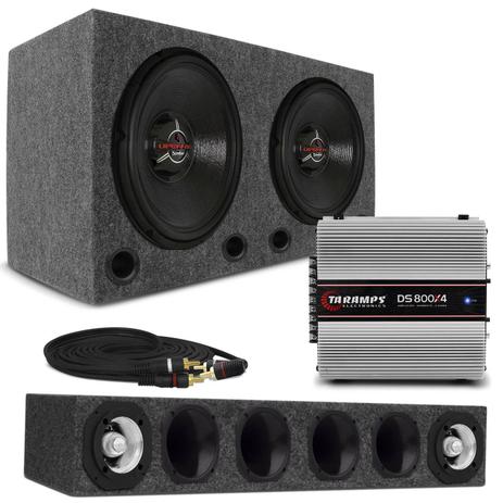 Menor preço em Caixa de Som Automotivo Completa 1420W RMS Subwoofer 15” + Tweeter + Corneta + Módulo Taramps - Kit Som E Vídeo