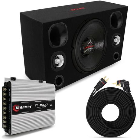 Caixa de Som Automotivo Completa 830W RMS Sub 15 Polegadas + Tweeter + Corneta + Módulo Taramps - Prime é boa?