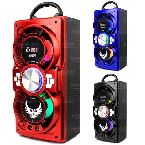 Caixa de Som Bluetooth 12Watts INFOKIT - VC-M874BT Menor preço em Caixa de Som Bluetooth 12Watts INFOKIT - VC-M874BT
