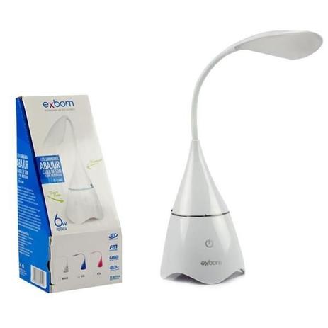 Caixa de som bluetooth led com luminaria de mesa abajur touch de luxo articulavel com fm, usb e sd b - Gimp Menor preço em Caixa de som bluetooth led com luminaria de mesa abajur touch de luxo articulavel com fm, usb e sd b - Gimp