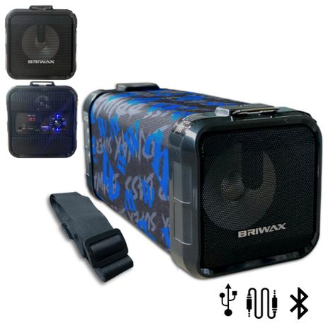 Caixa De Som Bluetooth Portátil Briwax 30w Mp3 Usb Fm Aux Sd FBX-104 Menor preço em Caixa De Som Bluetooth Portátil Briwax 30w Mp3 Usb Fm Aux Sd FBX-104