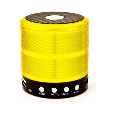 Caixa de Som Bluetooth Recarregável Mini Speaker Portátil USB Micro SD Auxiliar WS-887 Amarelo - Thata esportes é boa?