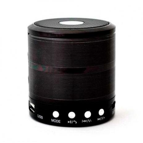 Caixa de Som Bluetooth Recarregável Mini Speaker Portátil USB Micro SD Auxiliar WS-887 Preto - Thata esportes é boa?