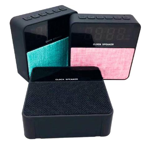 Caixa de som com Bluetooth com Radio Relógio - T1 - Exbom Menor preço em Caixa de som com Bluetooth com Radio Relógio - T1 - Exbom