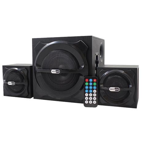Caixa de Som Hardline 2.1 AS-W802 FM USB SD 20W Menor preço em Caixa de Som Hardline 2.1 AS-W802 FM USB SD 20W