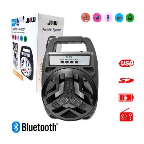 Caixa de Som JHW CS-812 CS-811 Bluetooth Portátil Led Usb Mp3 Radio Fm Preta é boa?