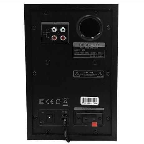 Caixa de Som Microlab 2.0 B72 24W RMS - Bivolt Menor preço em Caixa de Som Microlab 2.0 B72 24W RMS - Bivolt