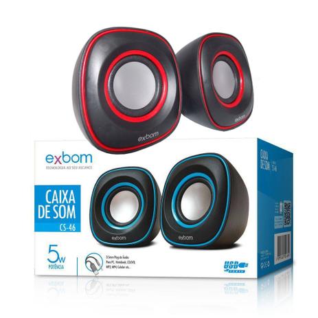 Caixa De Som para PC Notebook Computador Mini Caixinha USB 5W Exbom CS-46 VM Menor preço em Caixa De Som para PC Notebook Computador Mini Caixinha USB 5W Exbom CS-46 VM