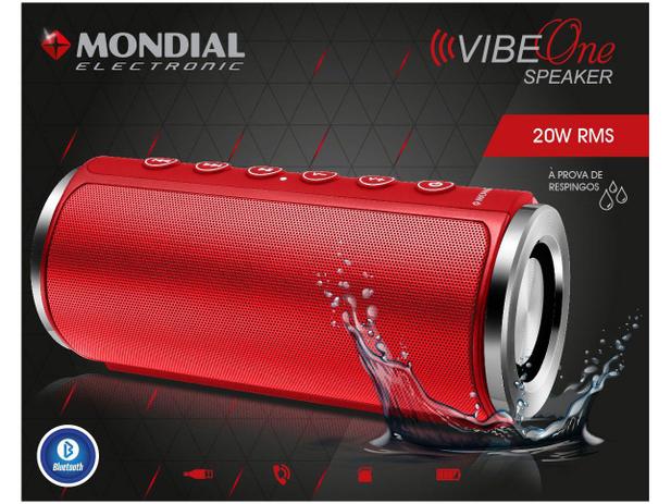 Caixa de Som Portátil Mondial Vibe One Speaker - 20W MP3 com Entrada SD