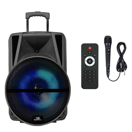 Caixa de Som Portátil Sumay SM CAP16P Primus 250W Bluetooth, USB, AUX, SD e Microfone Menor preço em Caixa de Som Portátil Sumay SM CAP16P Primus 250W Bluetooth, USB, AUX, SD e Microfone