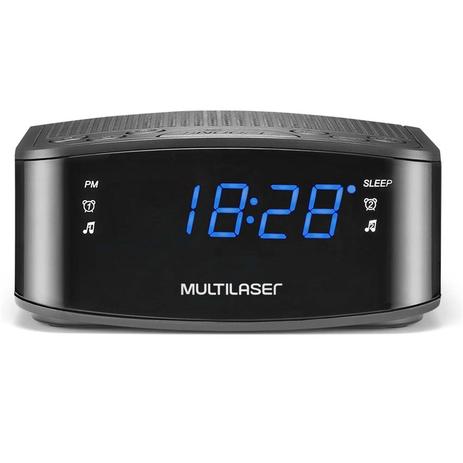 Caixa de som radio relogio 10w rms Multilaser SP288 Menor preço em Caixa de som radio relogio 10w rms Multilaser SP288
