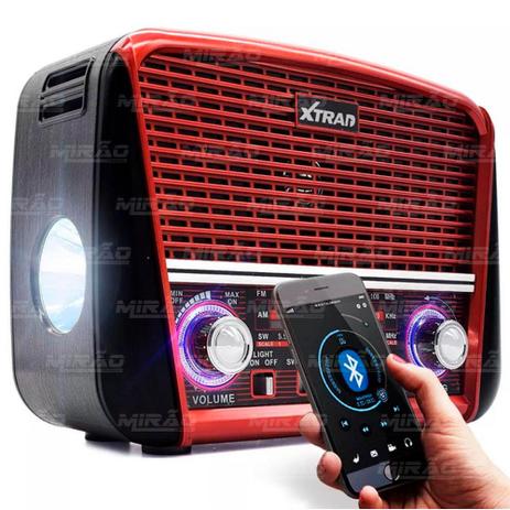 Caixa de Som Radio Retro Bluetooth e Modo Lanterna - XDG-18 - Xtrad Menor preço em Caixa de Som Radio Retro Bluetooth e Modo Lanterna - XDG-18 - Xtrad
