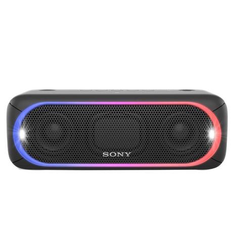 Caixa de Som Sony Speaker SRS-XB30 Preto, Bluetooth, Wireless, NFC, 30W RMS, Extra Bass, Led Multicolorido, Resistente a Água