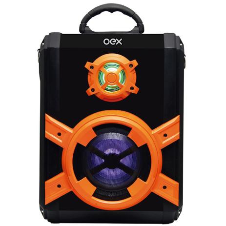 Caixa de Som Torre OEX Speaker Blast SK600 - Preto e Laranja Menor preço em Caixa de Som Torre OEX Speaker Blast SK600 - Preto e Laranja