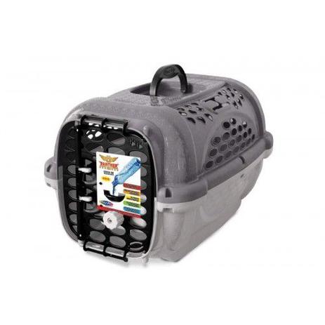 Caixa de Transporte Cães Panther Air N.2 Cinza - Plast pet Menor preço em Caixa de Transporte Cães Panther Air N.2 Cinza - Plast pet