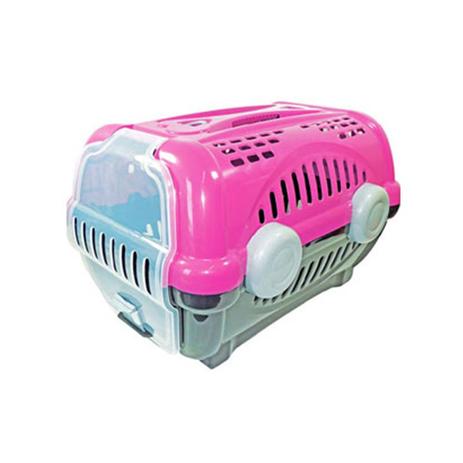 Menor preço em Caixa de Transporte Para Cachorro - Furacão Pet - Luxo - Tamanho 2 - Rosa com Cinza