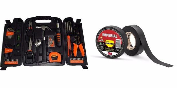 Caixa Ferramenta Completa 129 Pcs + Fita Isolante Imperial - Sparta Menor preço em Caixa Ferramenta Completa 129 Pcs + Fita Isolante Imperial - Sparta
